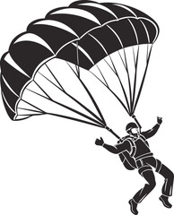 paraglider silhouette vector