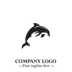 Dolphin Logo Symbol in Elegant Minimalist Vector Design for Modern Marine and Oceanic Branding