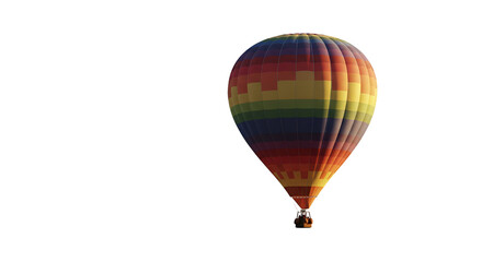 Obraz premium Colorful Hot Air Balloon Isolated Black Background Illustration