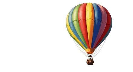 Obraz premium Colorful Hot Air Balloon Isolated PNG Transportation Adventure