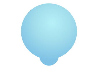 水色のグラデーションの水滴アイコン・フレーム