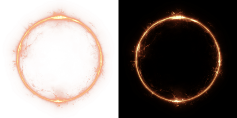 Red glowing circle. Magic sphere Isolated