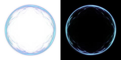 Magic Sphere. Neom Light Circle. Glowing Sphere