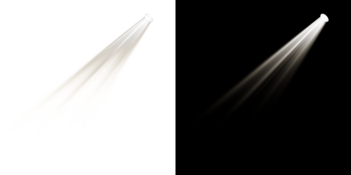 Bright Spotlight Beam Isolated