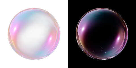 Transparent Soap Bubble Isolated. 