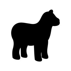 Silhouette of a mammal on a white background representing animal art