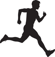 Fitness Runner Silhouette Collection for Sports and Training Design