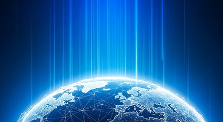 Visualize global connections with this modern digital earth design, perfect for illustrating international business and innovative technology concepts