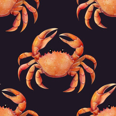 crabs seamless pattern