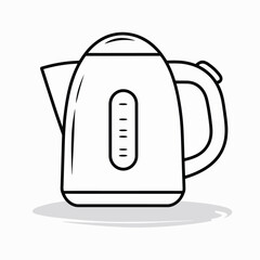 Minimalist line drawing electric kettle vector illustration scalable eps icon vector