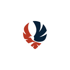 Location pin icon vector in the shape of an eagle