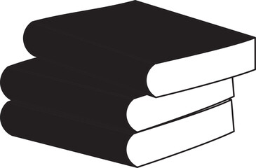 Creative black open book logo vector design illustration. Book icon. open book icon vector. ebook icon.Open book icon isolated on transparent background.Knowledge icon in editable stroke