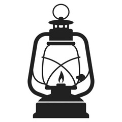 Vintage lantern silhouette vector illustration scalable eps icon for design projects vector