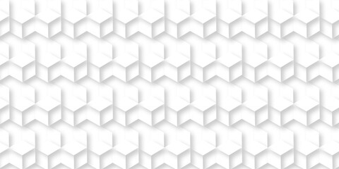 Abstract white hexagon concept background. Seamless bright white abstract honeycomb. Technology for design element vector abstract background.	