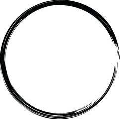 Grunge Circle Brush Stoke Shape