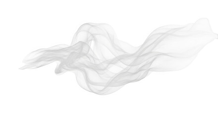 Ethereal white ghost floating in darkness creepy halloween specter isolated on transparent background