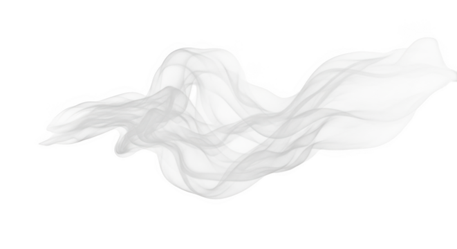 Ethereal white ghost floating in darkness creepy halloween specter isolated on transparent background