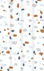 Terrazzo Pattern with White Background