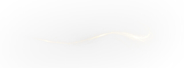 Golden light trail abstract PNG overlay with ethereal transparent background for artistic design projects