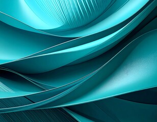 Abstract turquoise curves