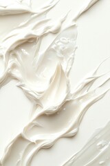 Vertical creamy texture with rich smears perfect for skincare branding cosmetic ads and beauty product mockups
