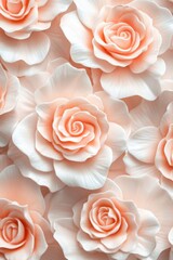 Pastel pink artificial roses background perfect for wedding invitations romantic branding and floral packaging designs