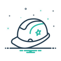 Fototapeta premium Mix icon for hard hat