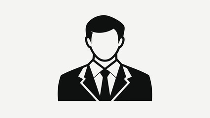 Illustration of a man in a suit and tie, symbolizing business and formal settings..eps