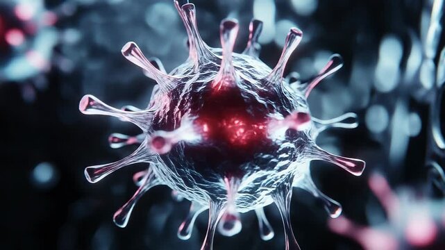 Virus pathogen cell causing disease in human body