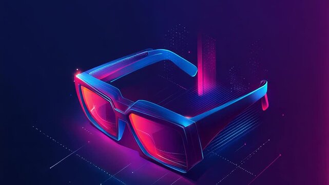 Vr headset creating futuristic cyberspace virtual reality experience
