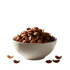 Isolated Photo Chocolate Cereal In Bowl With Milk