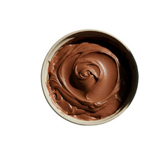 Isolated Photo Chocolate Mousse Swirl Texture Macro Top View