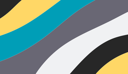 Modern Yellow and Teal Diagonal Wavy Stripes Abstract Background
