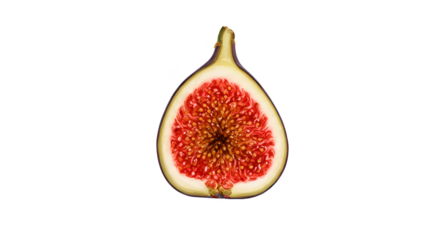 Isolated Photo Half Ripe Fig Fruit Red Yellow Green