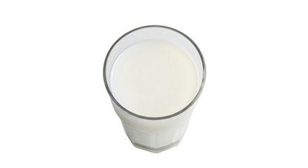 Isolated Photo Milk In Glass Transparent Background