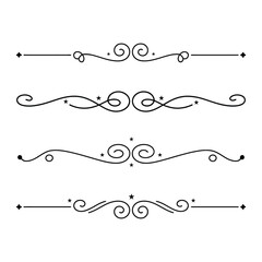 filigree Elegant decorative flourishes, and ornate borders ornamental dividers, with scrollwork for design elements, Fancy Line curve lettering header separator scroll

