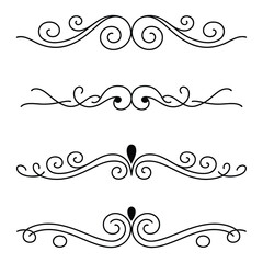 filigree Elegant decorative flourishes, and ornate borders ornamental dividers, with scrollwork for design elements, Fancy Line curve lettering header separator scroll

