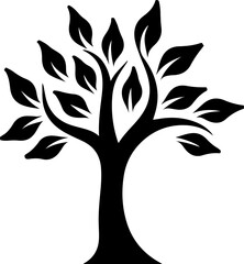 Stylized Tree of Life Silhouette