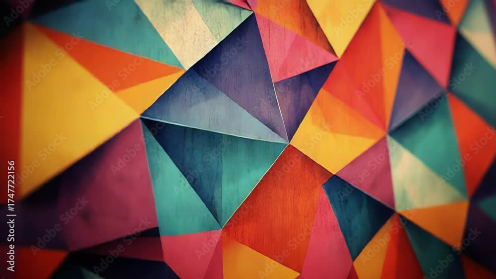 Wall mural colorful geometric pattern creating an abstract background texture