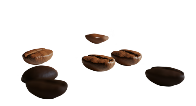 Isolated Photo of Coffee Beans with Black Background