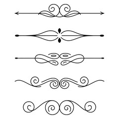 filigree Elegant decorative flourishes, and ornate borders ornamental dividers, with scrollwork for design elements, Fancy Line curve lettering header separator scroll

