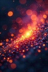 Mesmerizing Fiery Particles Vibrant, Glittering Light Display for Abstract and Fantasy Designs