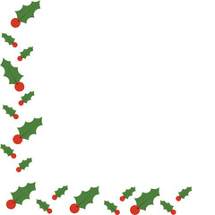 Christmas Holly Berry Corner