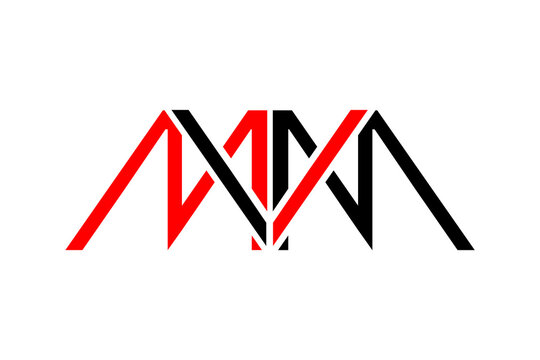 NNN Monogram Logo in Red and Black Triangles &ndash; Bold Geometric Branding with Modern Visual Impact