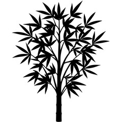 vector silhouette of a tree