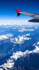 Aerial view of snow-capped mountains