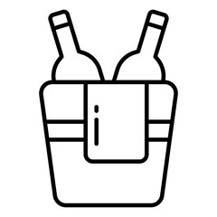Modern design icon of wine bucket