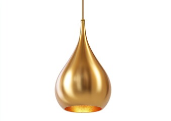 Gold teardrop pendant light