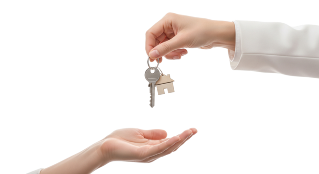 Handing Over House Keys for New Home Ownership