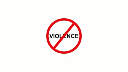 Stop violence symbol image for awareness campaign and social media content